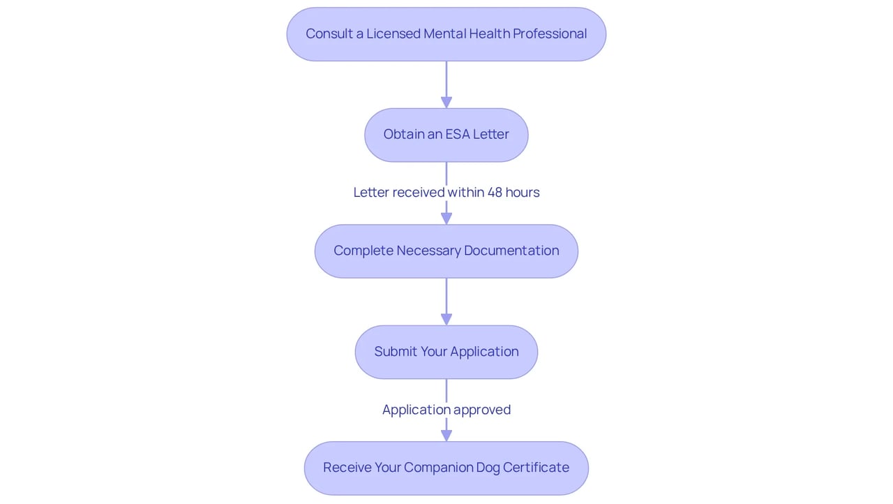 Each box represents a key step in the journey to obtaining your companion dog certificate. Just follow the arrows to see what you need to do next! Each box represents a key step in the journey to obtaining your companion dog certificate. Just follow the arrows to see what you need to do next!