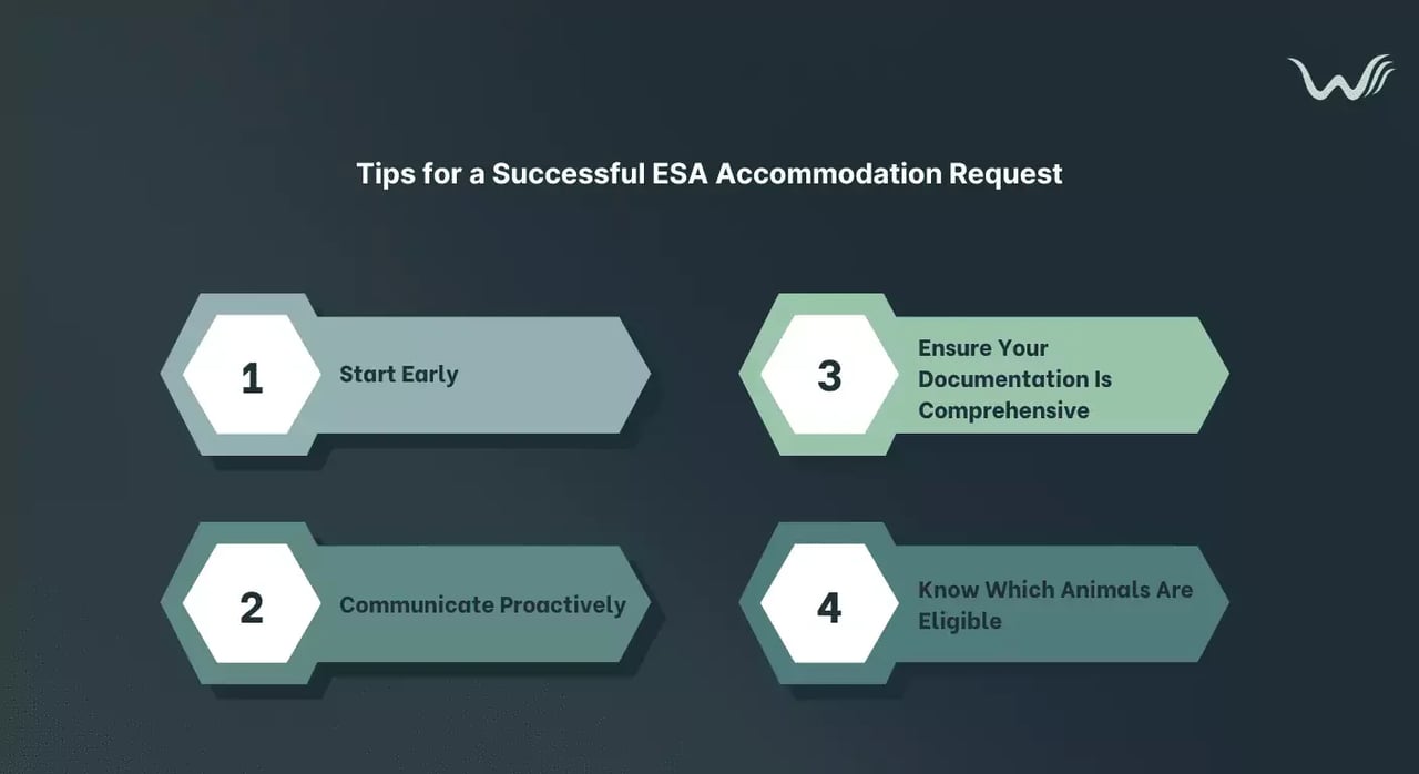 how to request esa accommodation from university