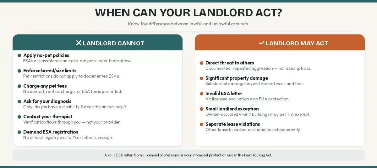 infographic 2 lawful and unlawful actions against ESA