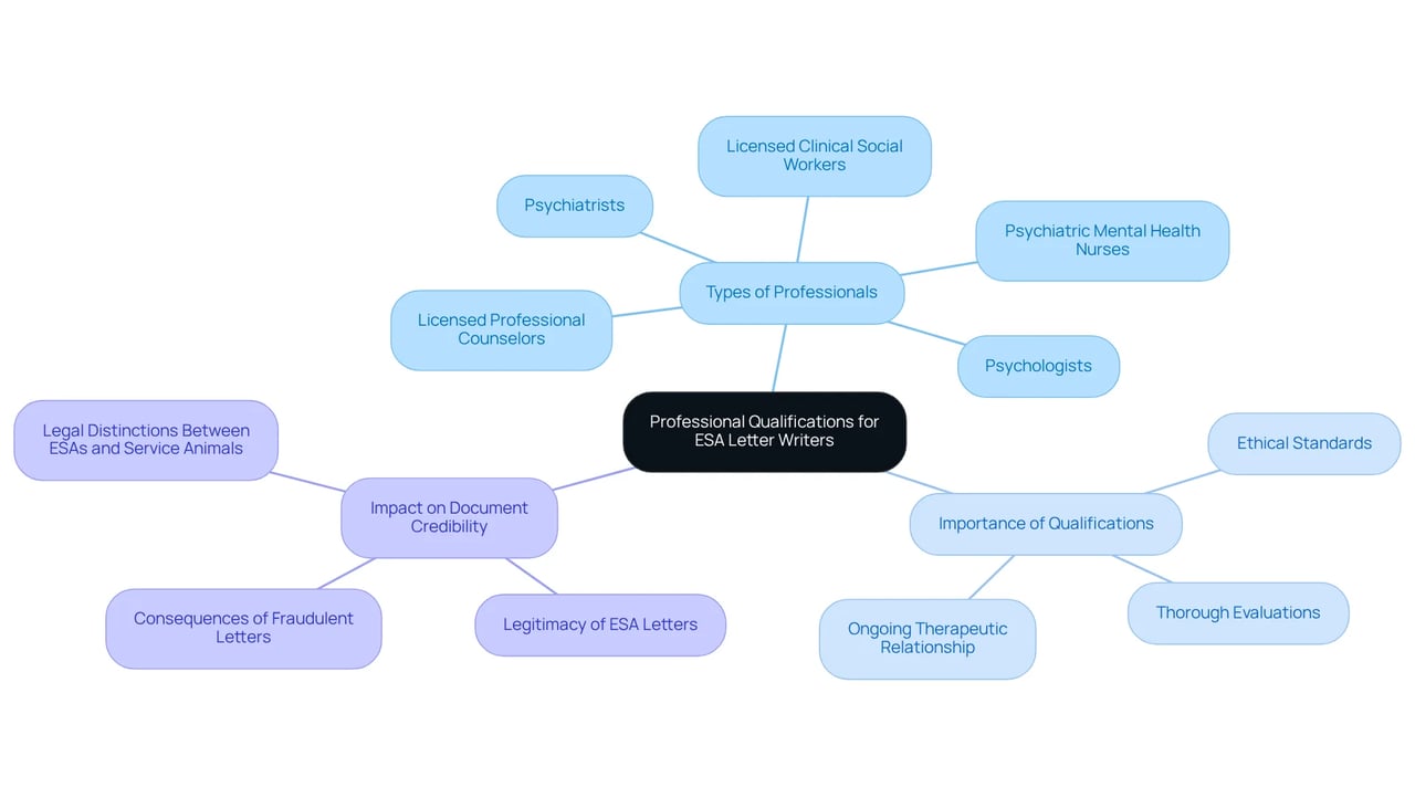 The central node represents the main topic, while the branches illustrate the different categories of professionals and key points related to their qualifications and the significance of these qualifications. The central node represents the main topic, while the branches illustrate the different categories of professionals and key points related to their qualifications and the significance of these qualifications.